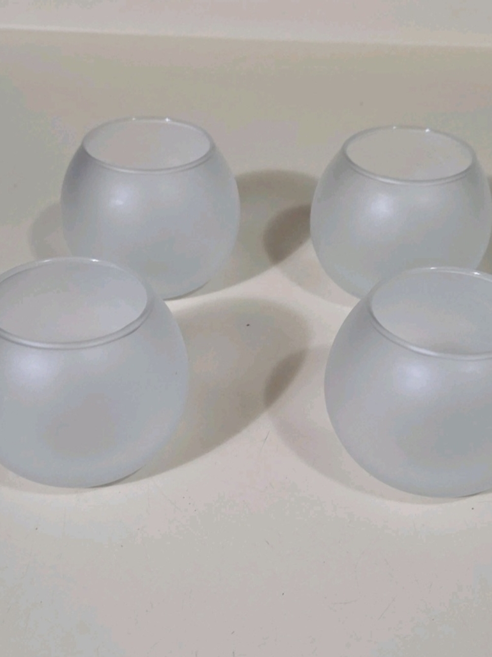PartyLite Frosted White Glass Votive Holder